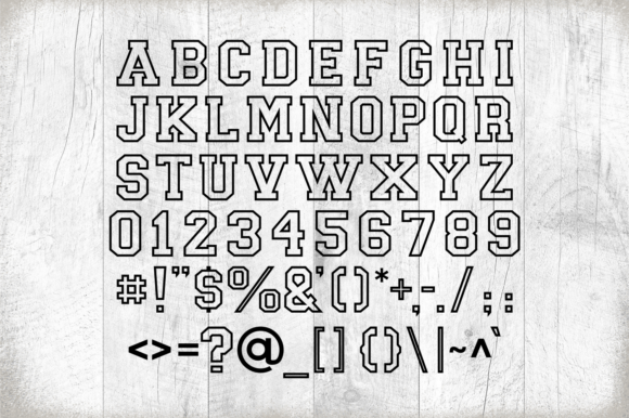 Thumbnail 2 of Sporty Tee Hollow Font