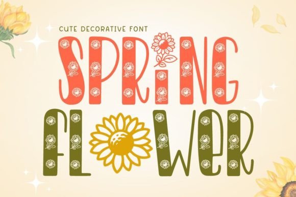 Preview of Spring Flower Font