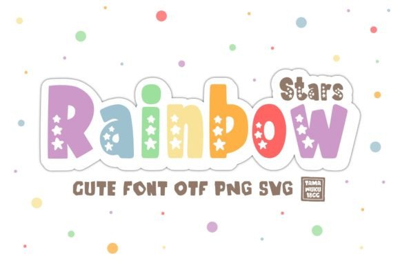 Preview of Stars Rainbow Font