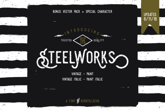 Preview of Steelworks Font