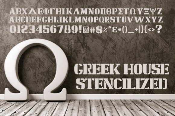 Preview of Stencilized Font