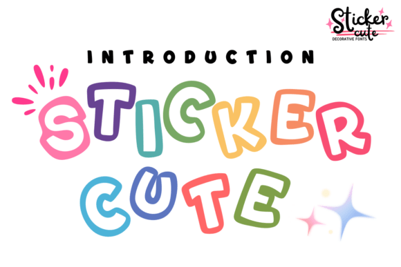 Preview of Sticker Cute Font