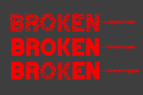 Thumbnail 4 of Stone Crack Font