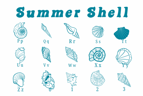 Thumbnail 3 of Summer Shell Font