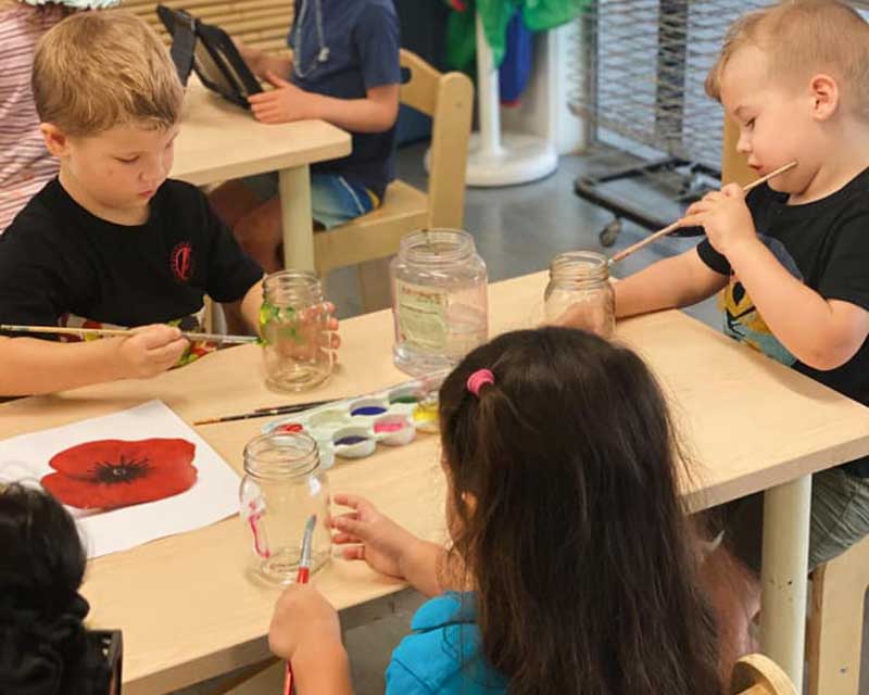 Using activities like making a lantern to explain Anzac Day to Preschoolers.