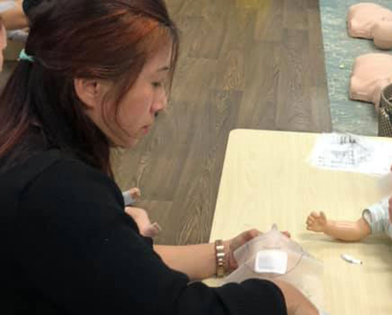 Educators participate in First Aid & CPR for children as specialised training for child care workplace health and safety.