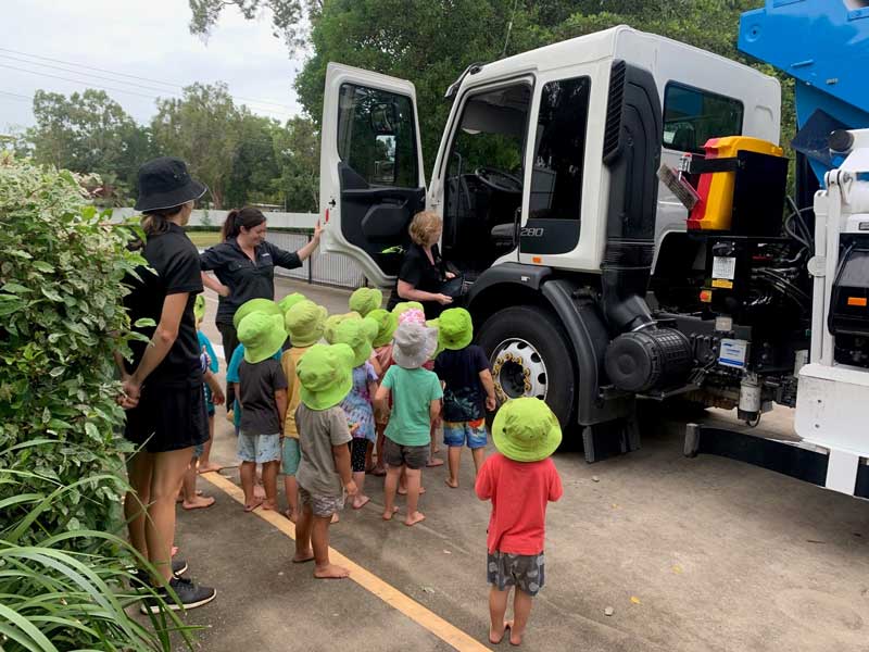 Children learn about waste and create community connections in child care.