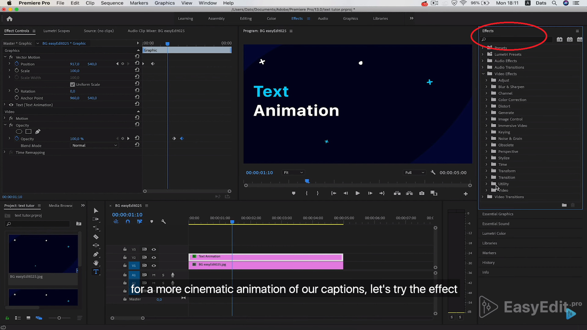 text overlays premiere pro