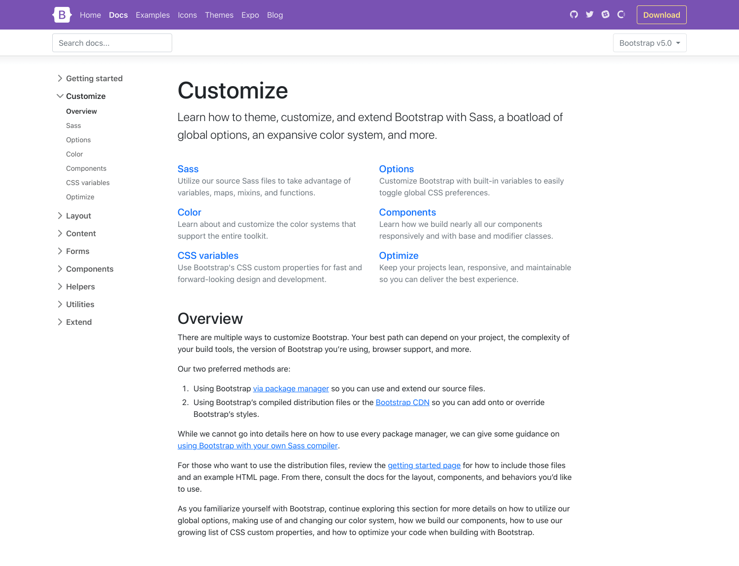 Whats New In Bootstrap 5 Customize Services Ground