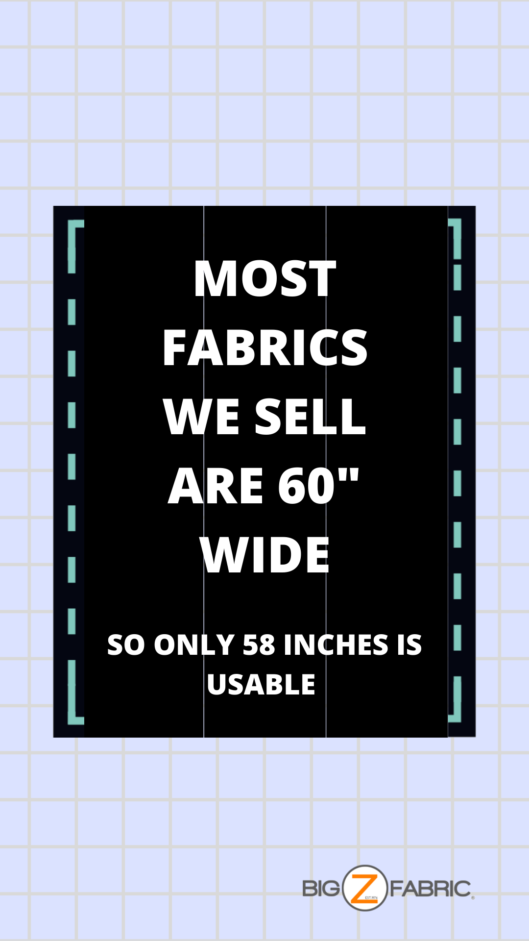 we sell fabric by that yard that is 60 inches wide