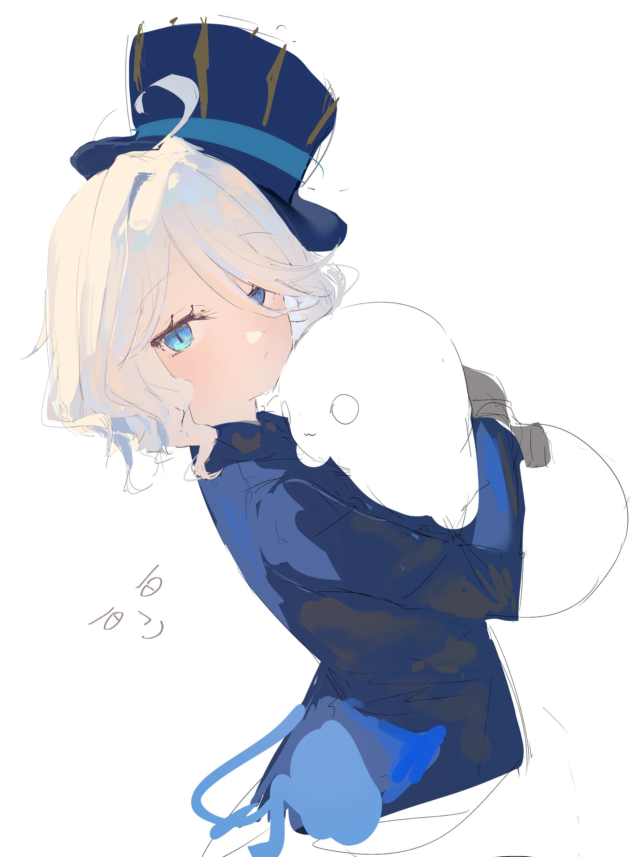 1girl, furina (genshin impact), hat