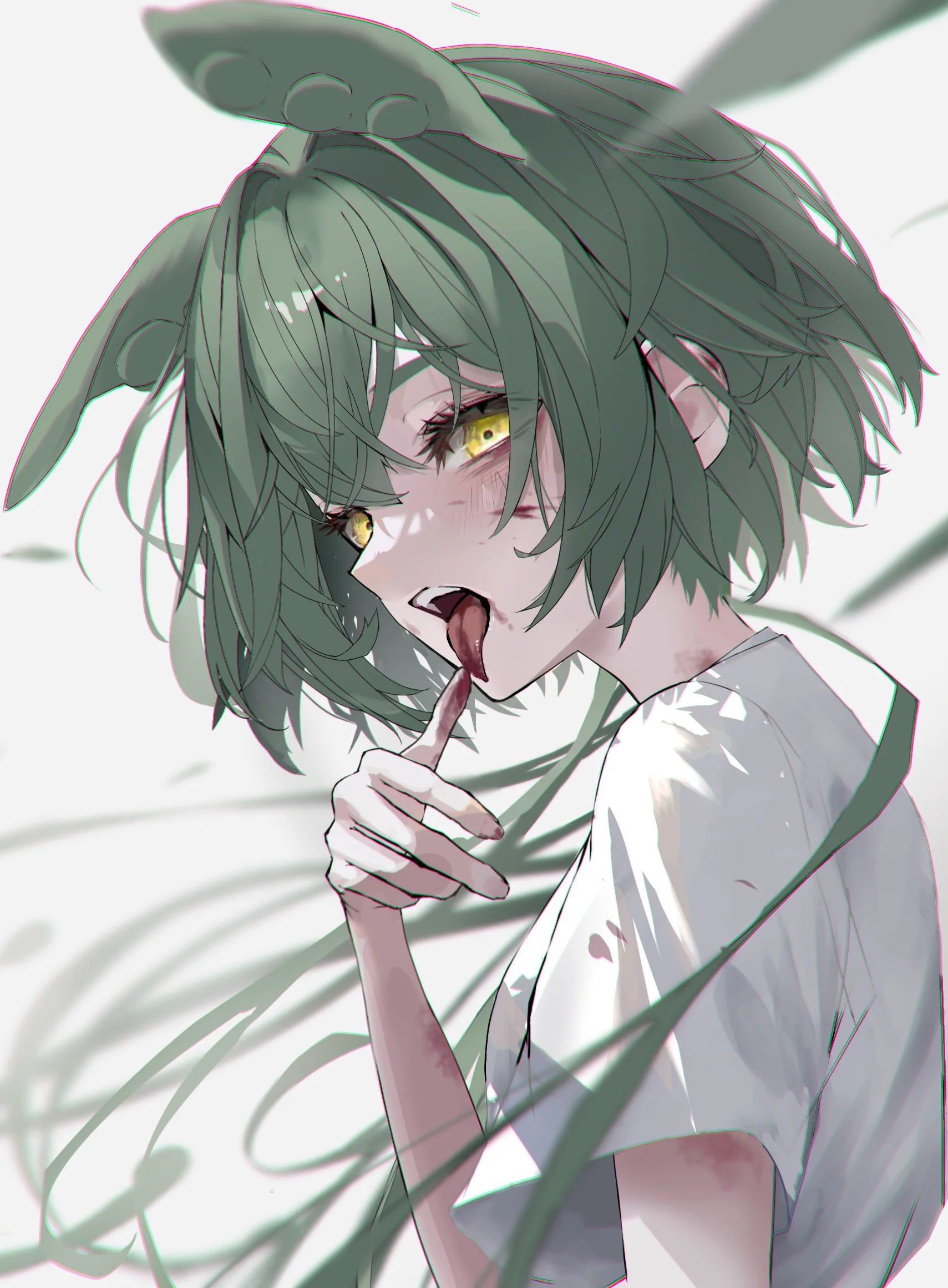 1girl, solo, yellow eyes