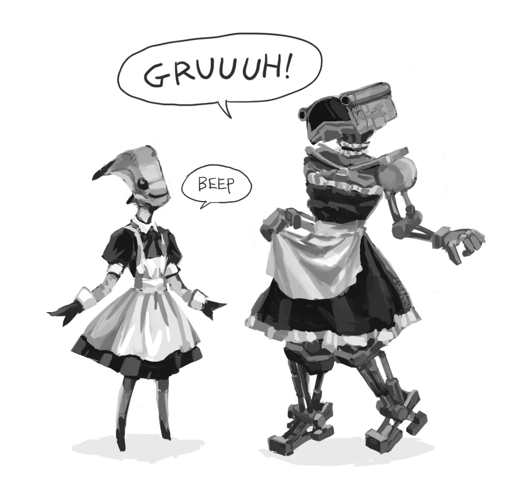apron, maid, maid apron