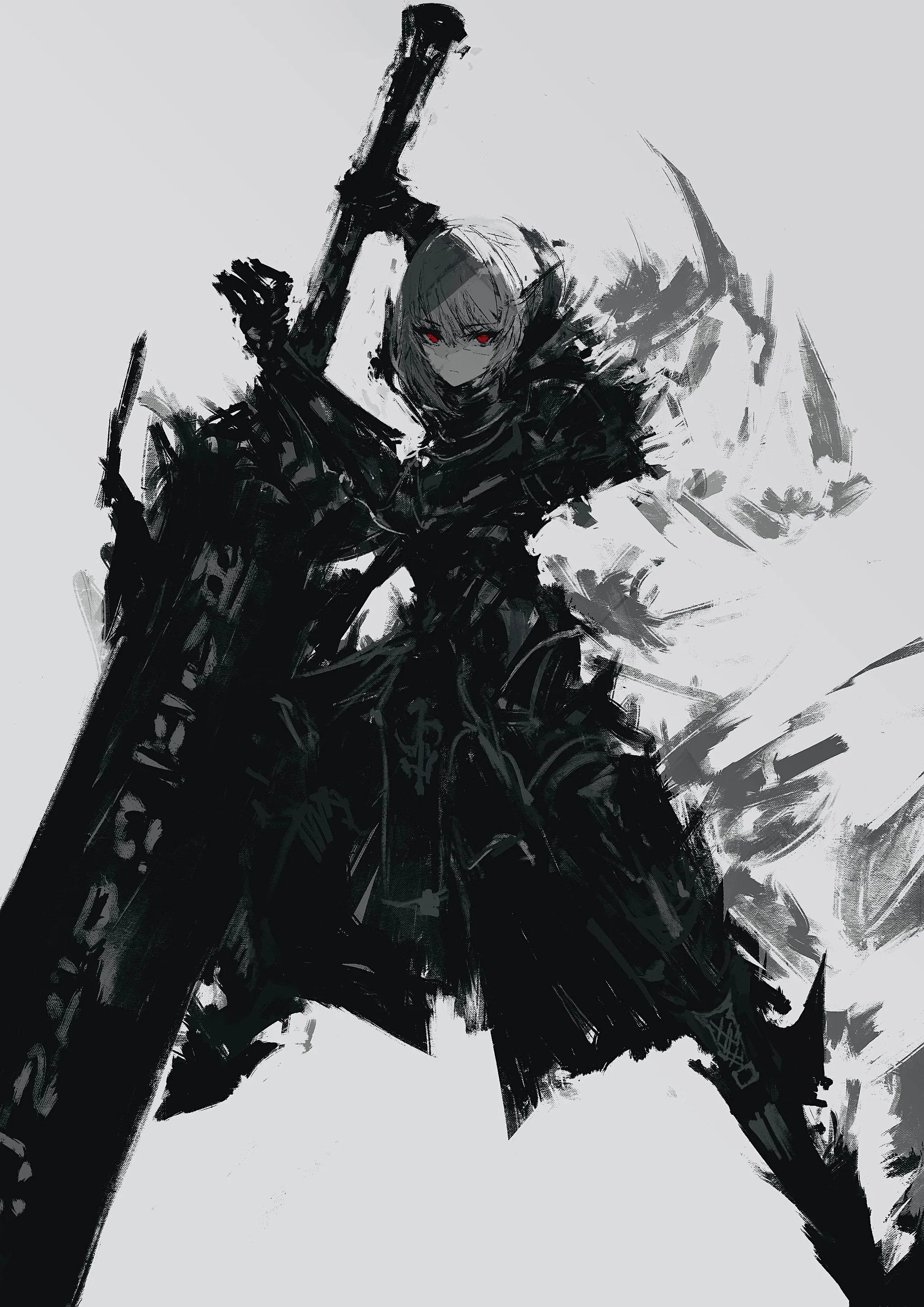 weapon, 1girl, armor