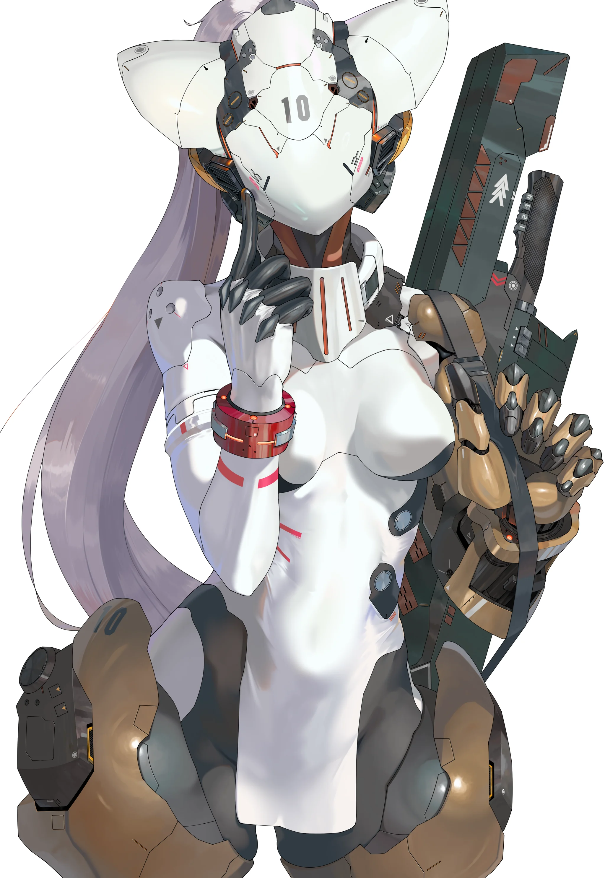1girl, solo, weapon