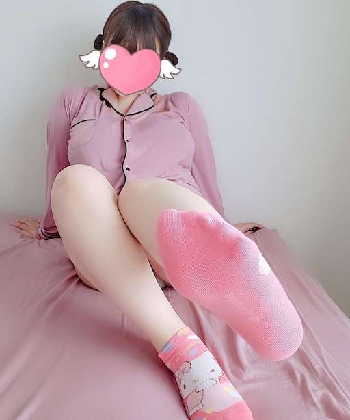 顔出し着画付き♡キティちゃんソックス♡