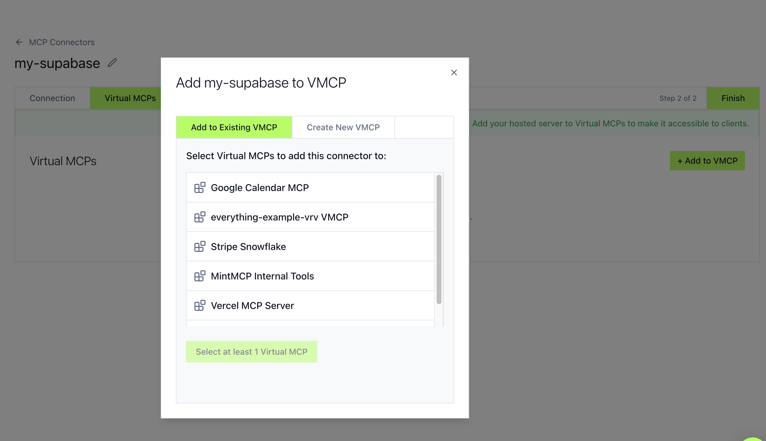 Add Connector to Virtual MCP Server