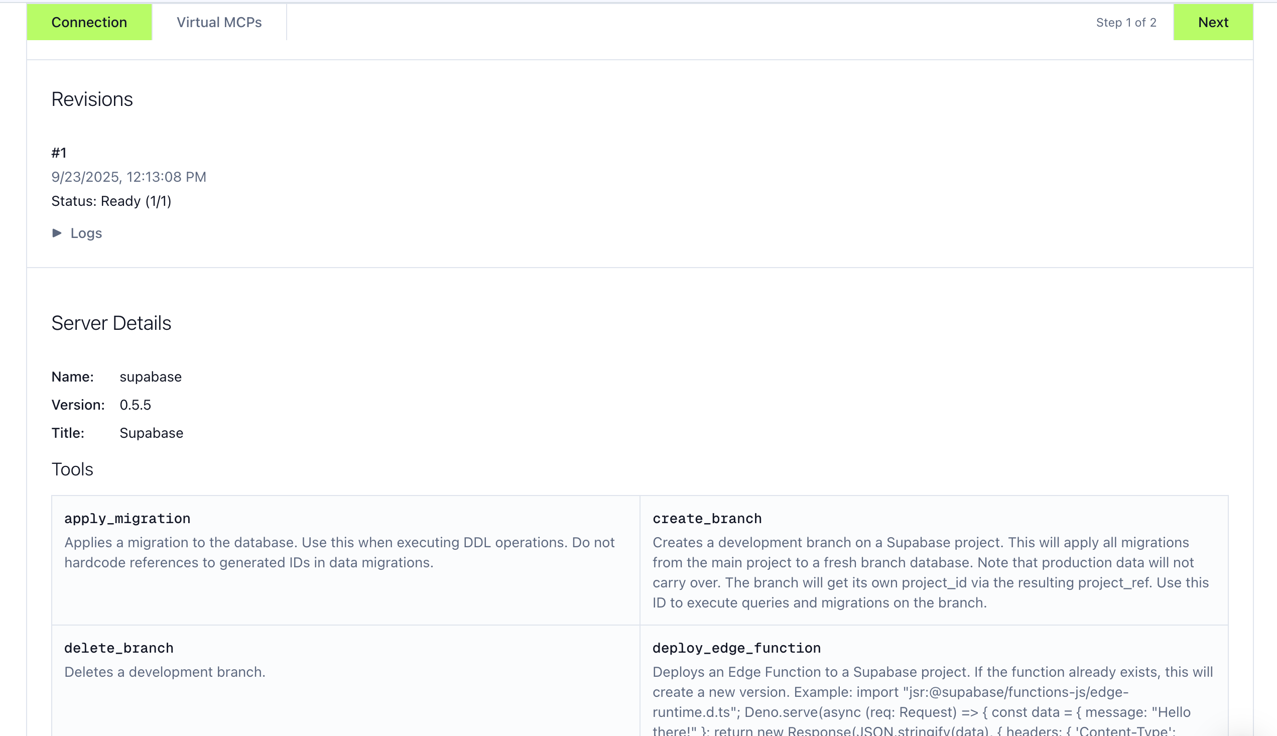 Revisions and Tools