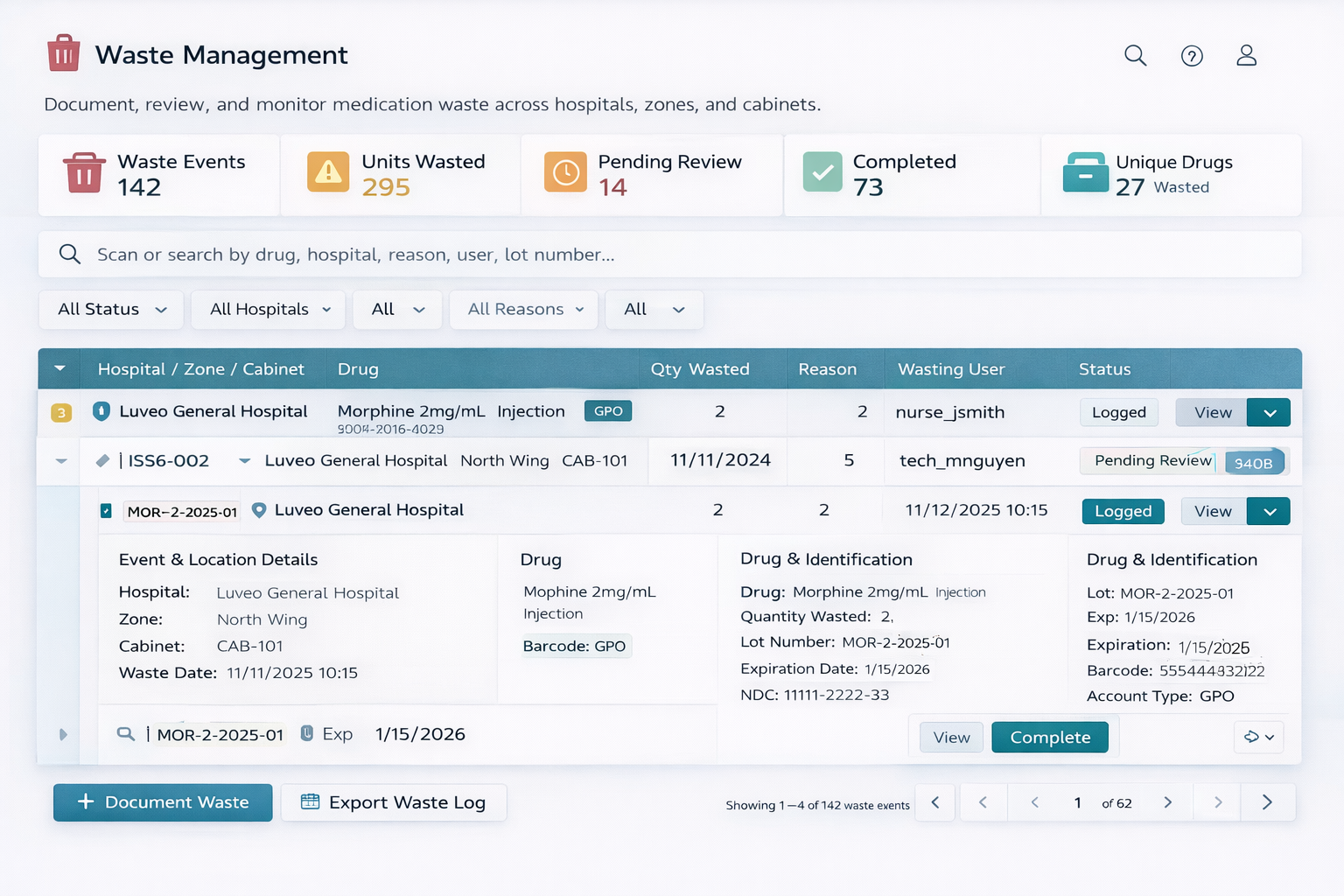 Document Waste & Exceptions