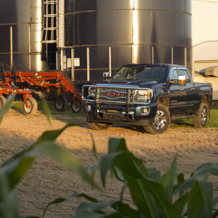 2017 GMC Sierra 3500HD on the farm with a LUVERNE grille guard