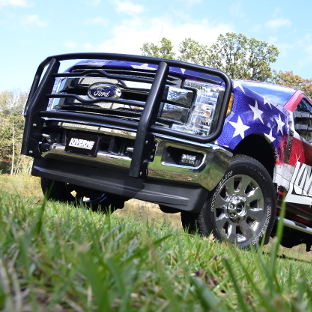 Custom USA Ford F250 with LUVERNE black grille guard