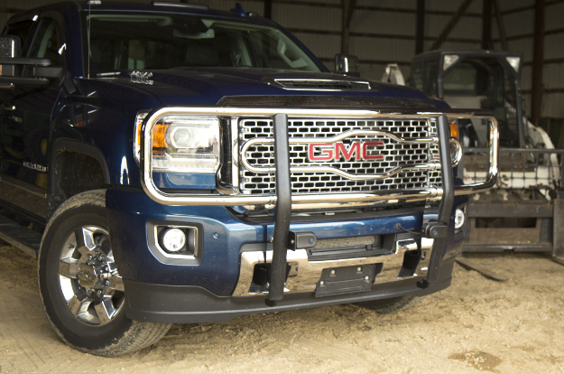 LUVERNE 2-inch tubular grille guard on 2017 GMC Sierra 3500HD