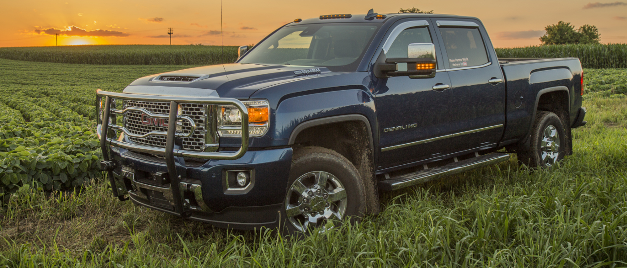 LUVERNE grille guard on 2017 GMC Sierra 3500HD farm truck