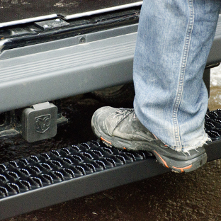 Grip Step™ rear step on Ram cargo van