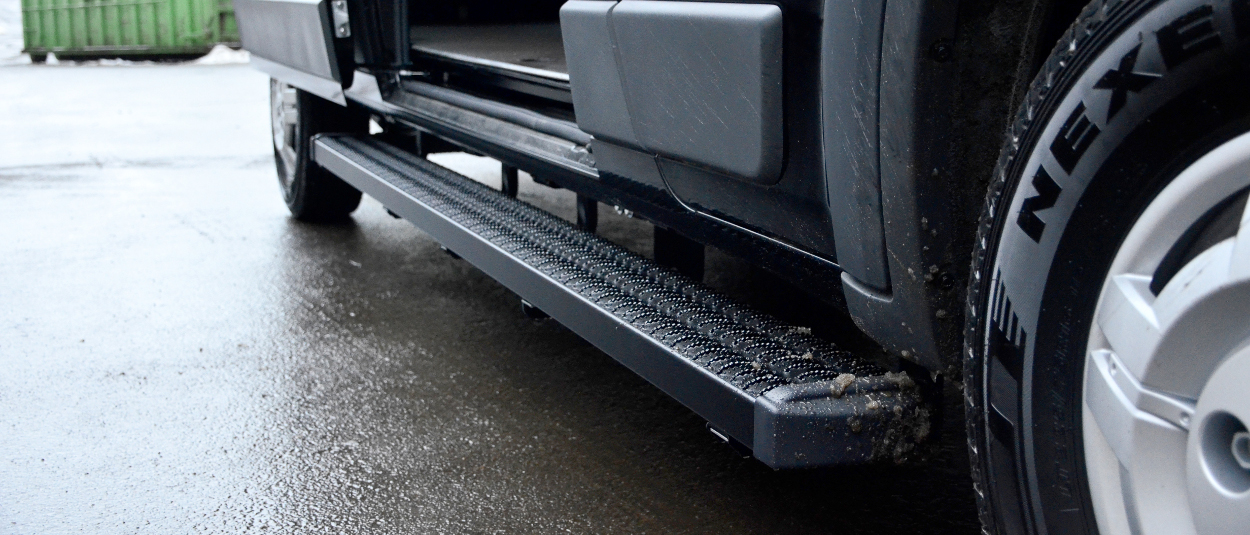 LUVERNE Grip Step™ running boards on 2017 Ram ProMaster 2500