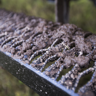 Aluminum Grip Steps™ easily withstand mud