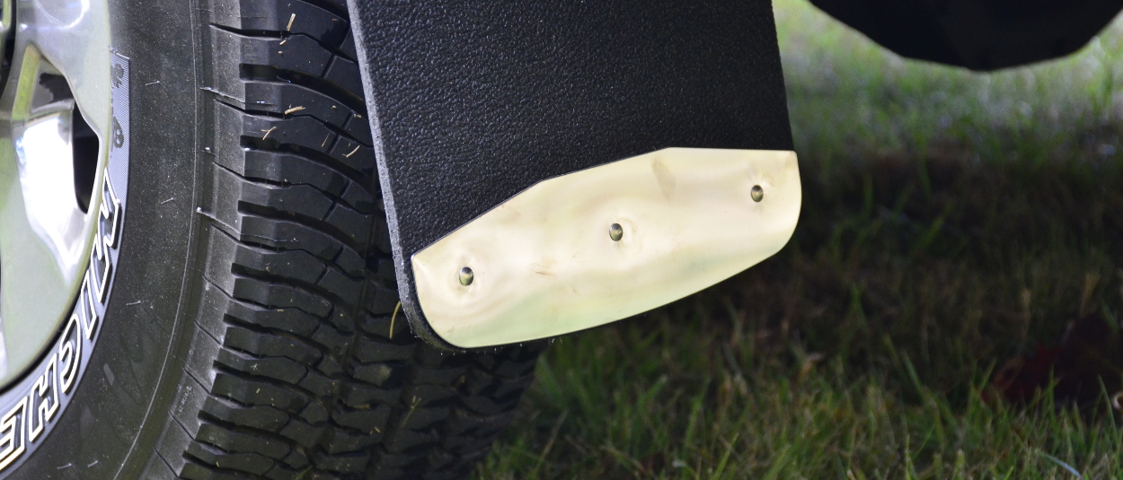 Textured Rubber Mud Guards with stainless steel plates