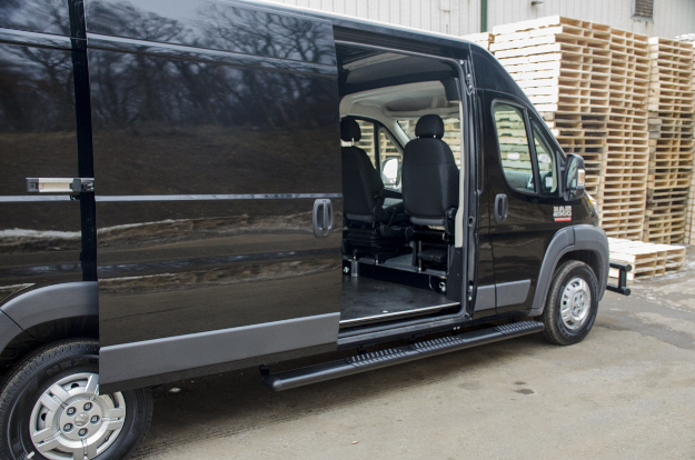 2017 Ram ProMaster 2500 commercial van with LUVERNE O-Mega II™ side steps