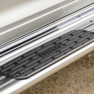 LUVERNE polished stainless steel truck side steps with black step pads