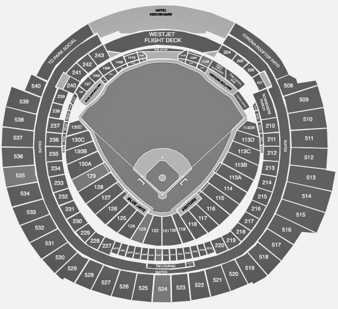 Rogers Centre Seating Charts 