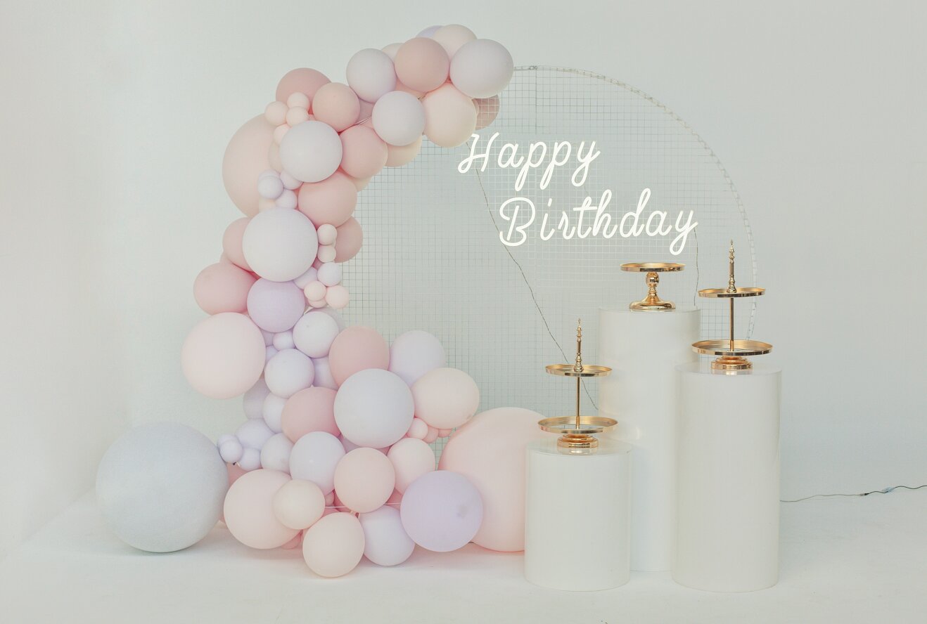 Happy Birthday Neon Sign - Cool White - The Pretty Prop Shop - Auckland  Wedding and Event Hire