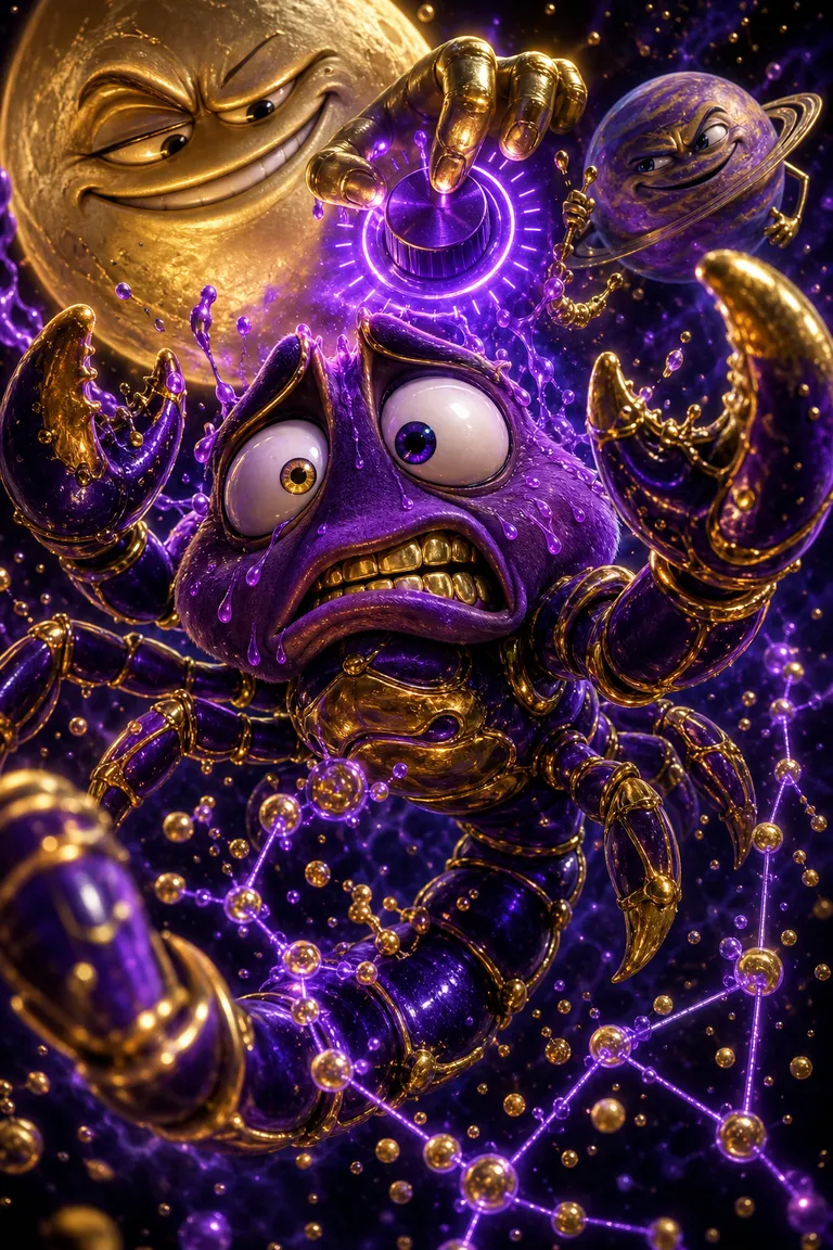 Scorpio and Scorpio — Luxtra cosmic compatibility card