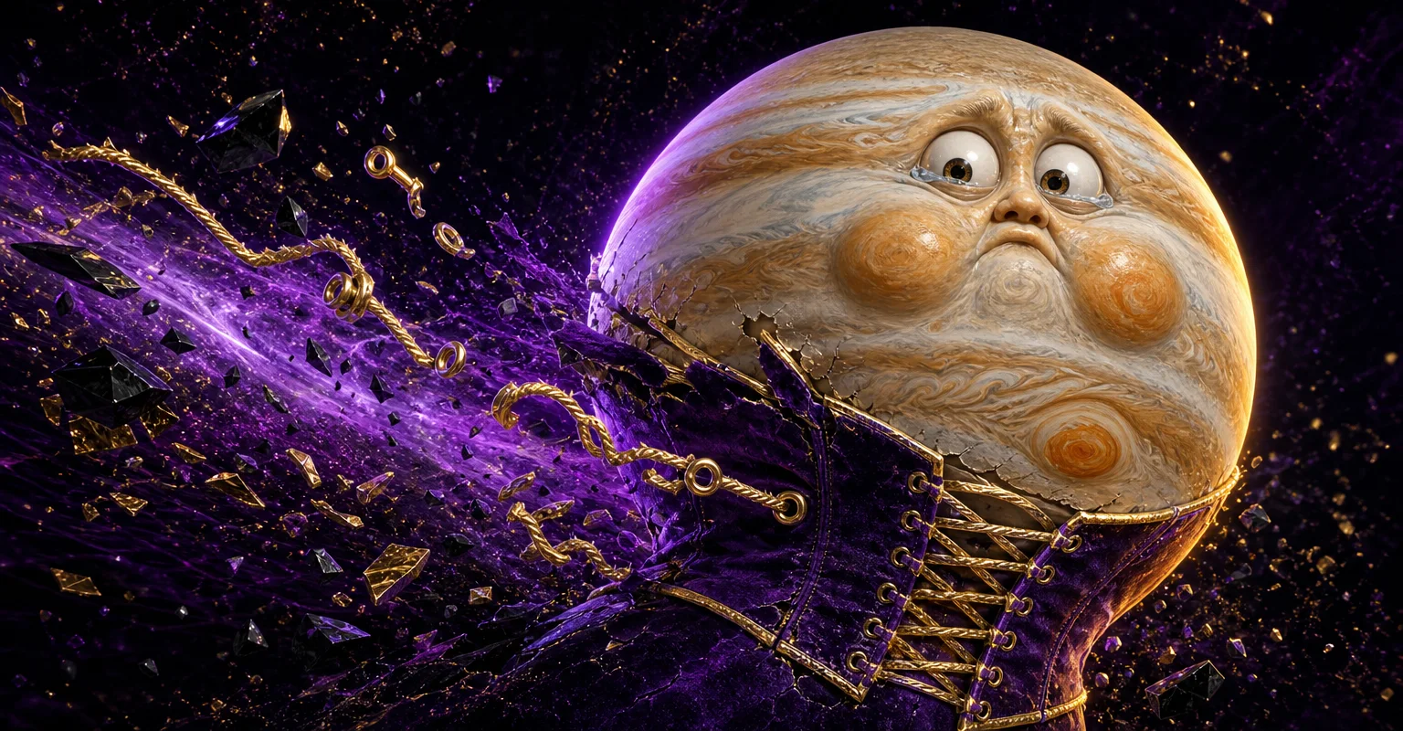 Jupiter retrograde — Luxtra cosmic card