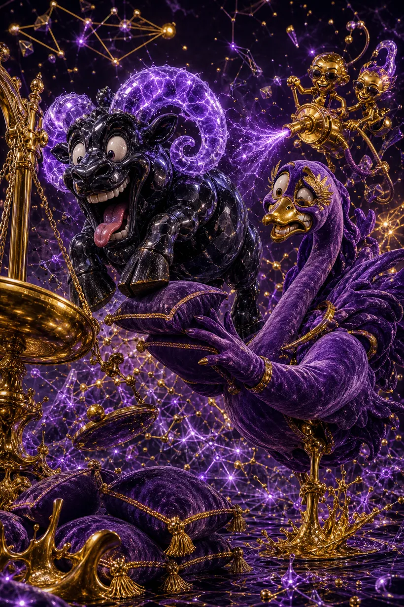 Aries and Libra — Luxtra cosmic compatibility card