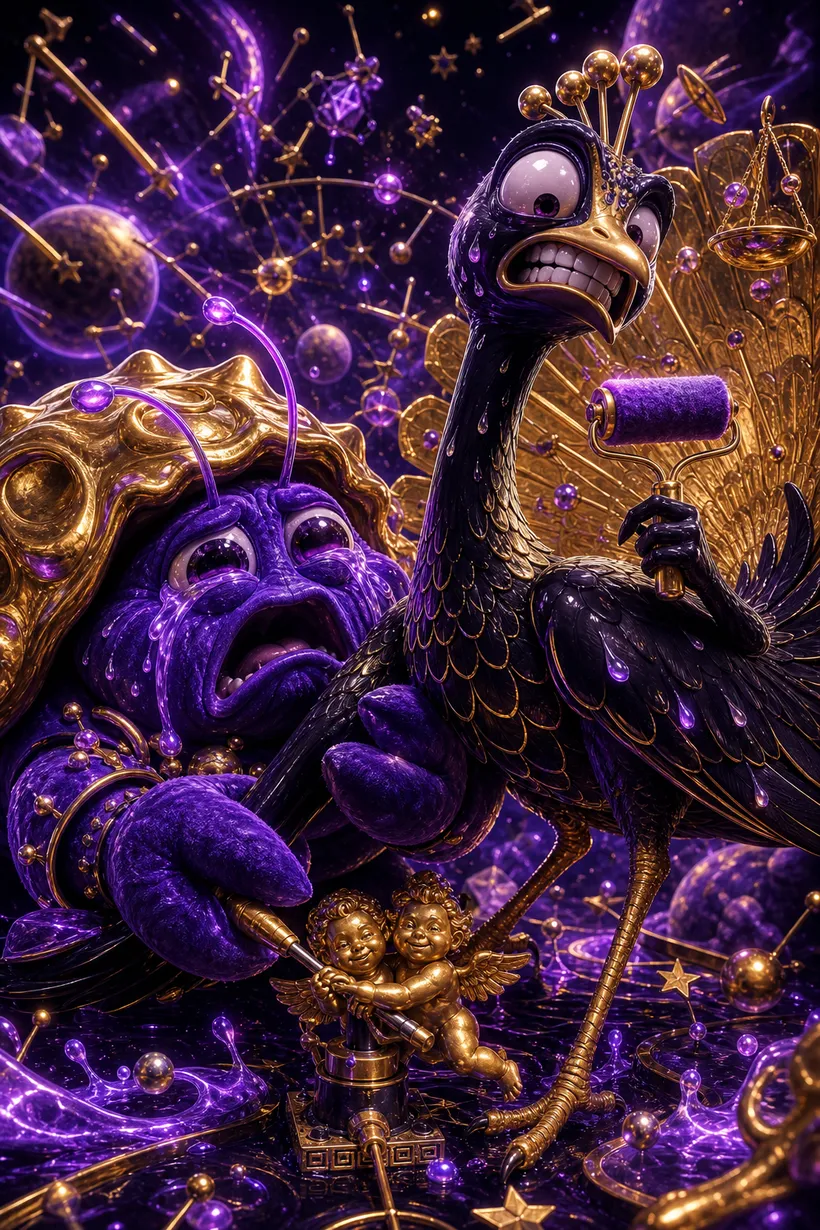 Cancer and Libra — Luxtra cosmic compatibility card