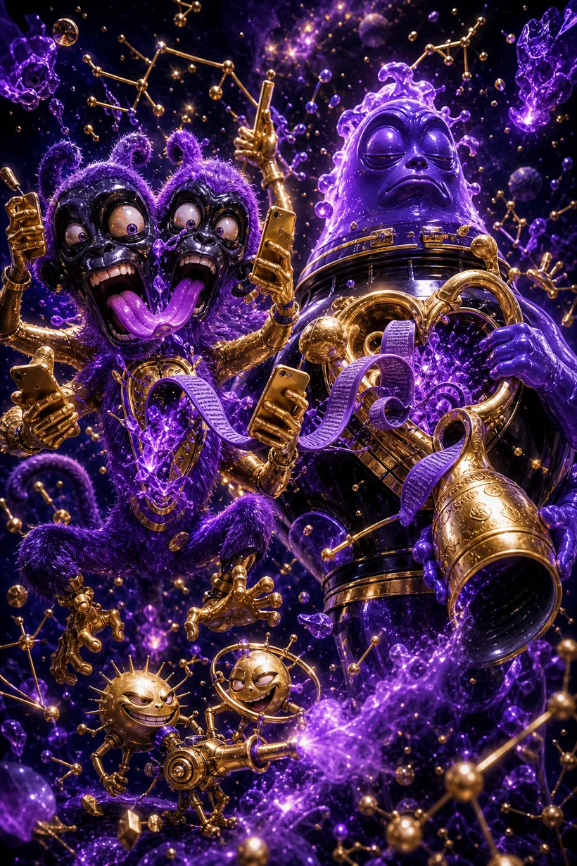 Gemini and Aquarius — Luxtra cosmic compatibility card