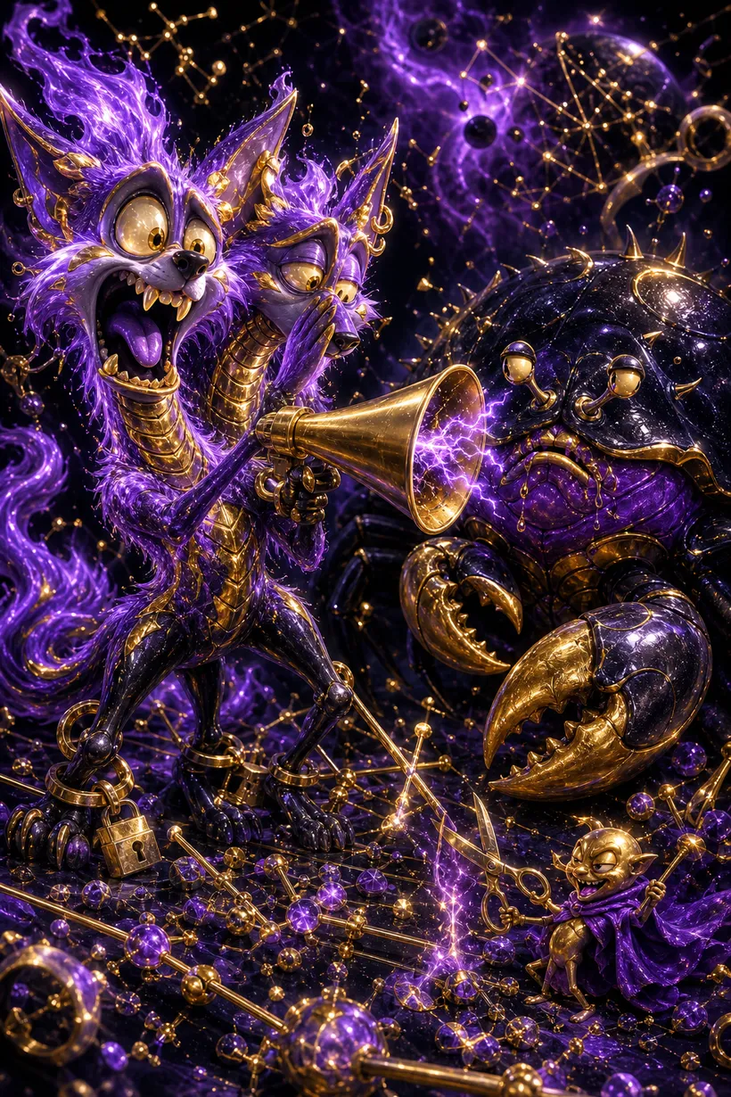 Gemini and Cancer — Luxtra cosmic compatibility card