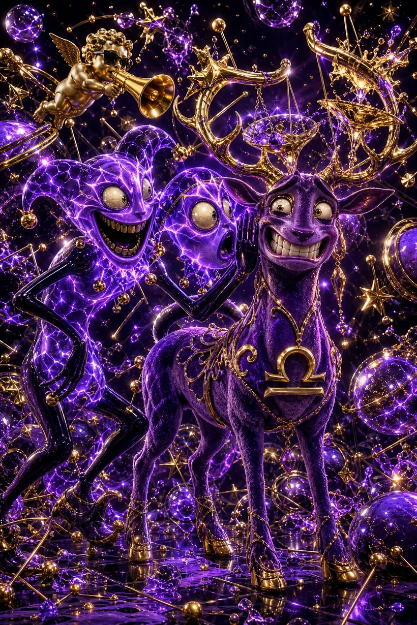 Gemini and Libra — Luxtra cosmic compatibility card