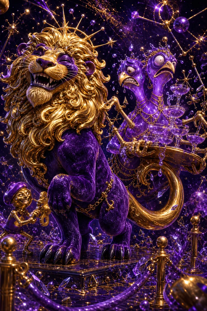 Leo and Libra — Luxtra cosmic compatibility card
