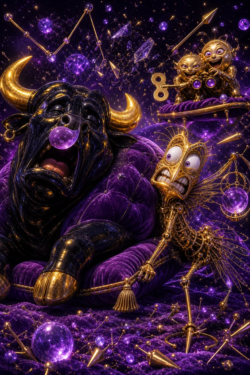 Taurus and Libra — Luxtra cosmic compatibility card