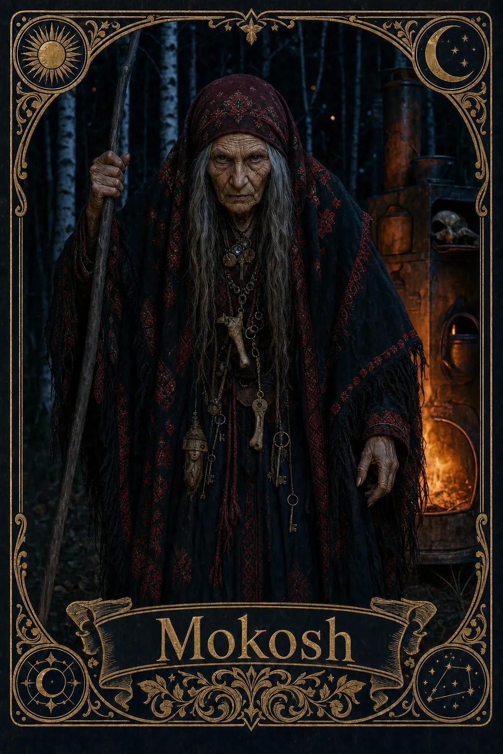 Mokosh, Slavic Baba-Yaga — Luxtra Oracle tarot card