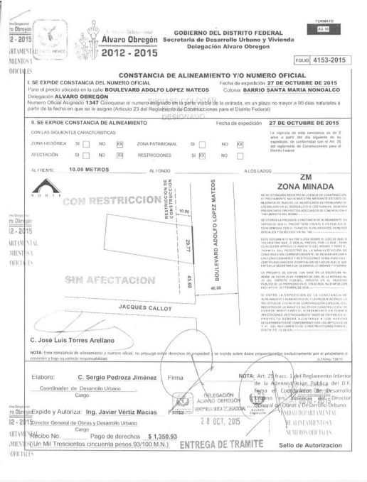 1347, Boulevard Adolfo López Mateos, Santa María Nonoalco, 01420 1347, Boulevard Adolfo López Mateos, Santa María Nonoalco, 01420