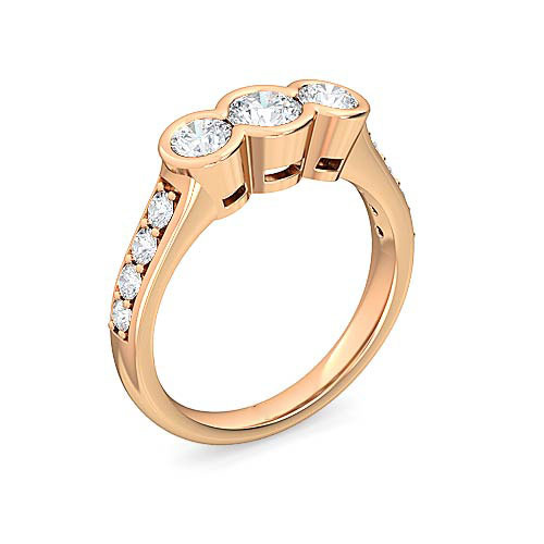 9k-rose-gold-three-stone-round-brilliant-and-pave-set-diamond-engagement-ring