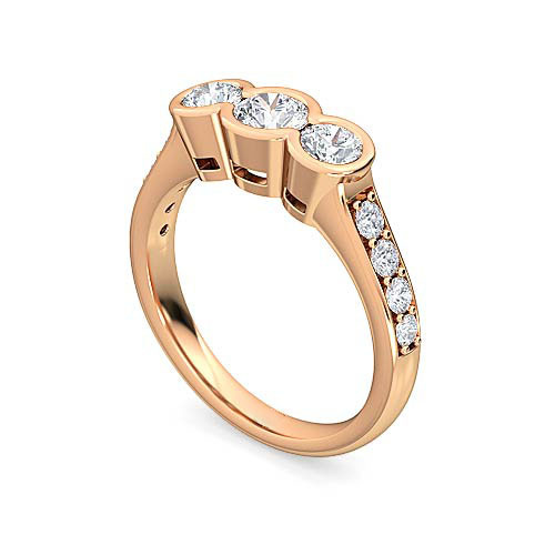 9k-rose-gold-three-stone-round-brilliant-and-pave-set-diamond-engagement-ring