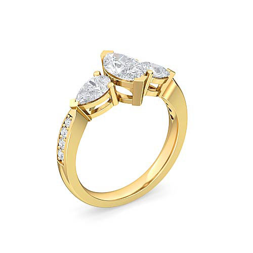 yellow-silver-three-stone-pear-and-pave-set-diamond-engagement-ring