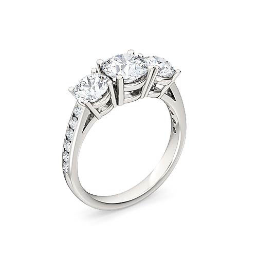 round-brilliant-three-stone-and-pave-set-diamond-engagement-ring